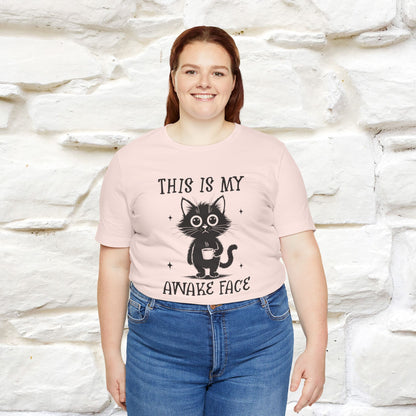 "This is My Awake Face" Cat T-Shirt | Funny Design | Nunu&Miao Studio - Nunu&Miao Studio