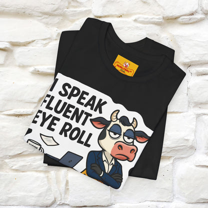 ''I Speak Fluent Eye Roll ''|  Sarcastic Cat T-Shirt | Nunu&Miao Studio