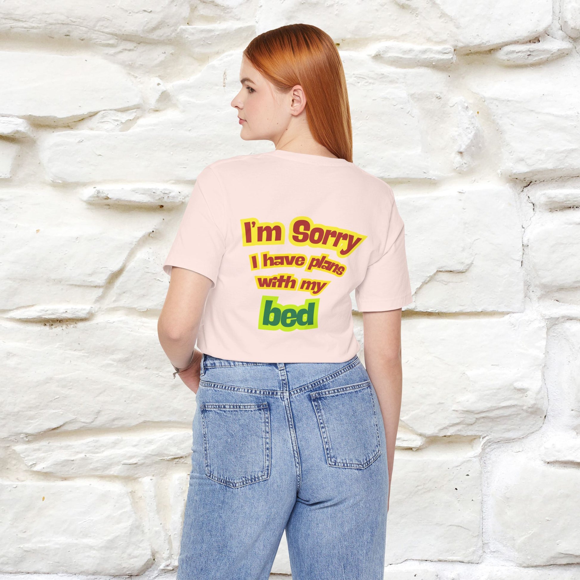 "I Am Sorry I Have Plans With My Bed" |  Cat T-Shirt | Front & Back Design | Nunu&Miao Studio - Nunu&Miao Studio