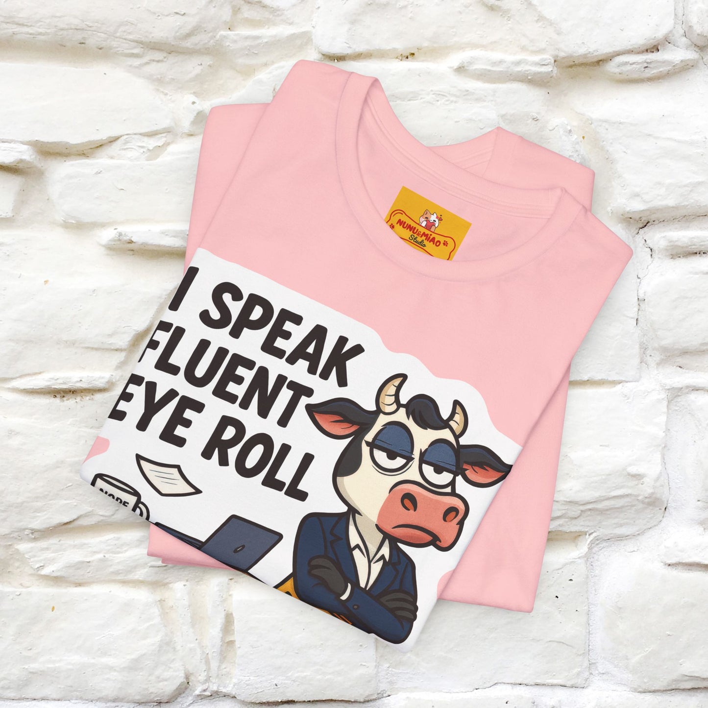 ''I Speak Fluent Eye Roll ''|  Sarcastic Cat T-Shirt | Nunu&Miao Studio
