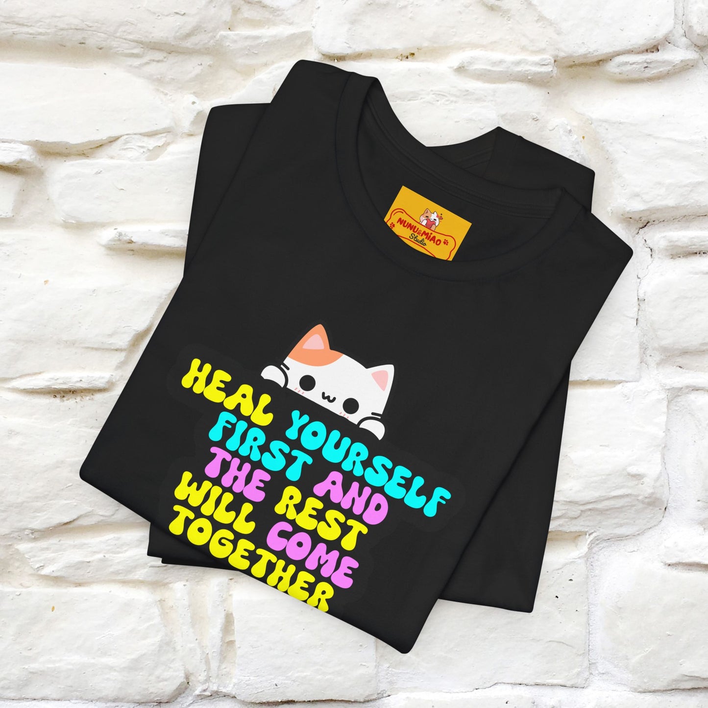 "Heal Yourself First And The Rest.." Cat T-shirt| Nunu&Miao Studio - Nunu&Miao Studio