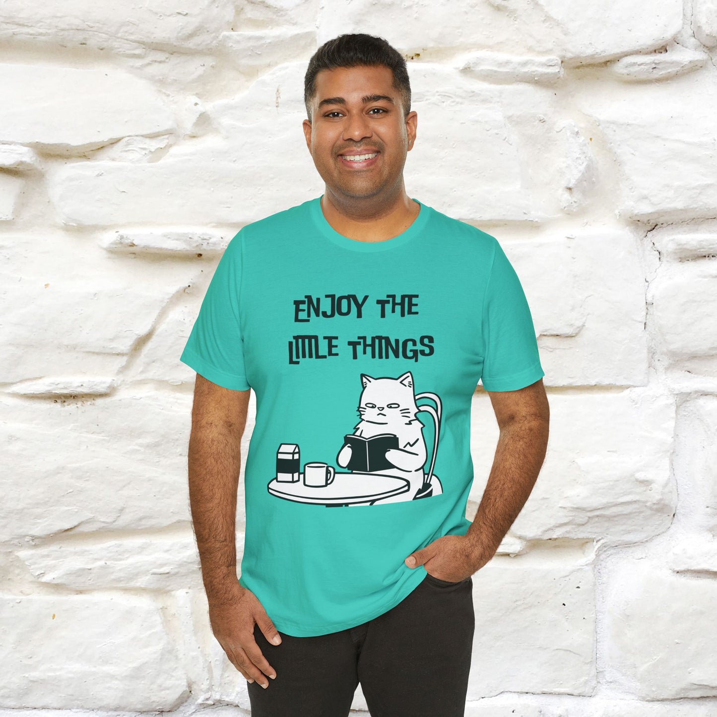 "Enjoy The Little Things." Cat T-Shirt | Nunu&Miao Studio