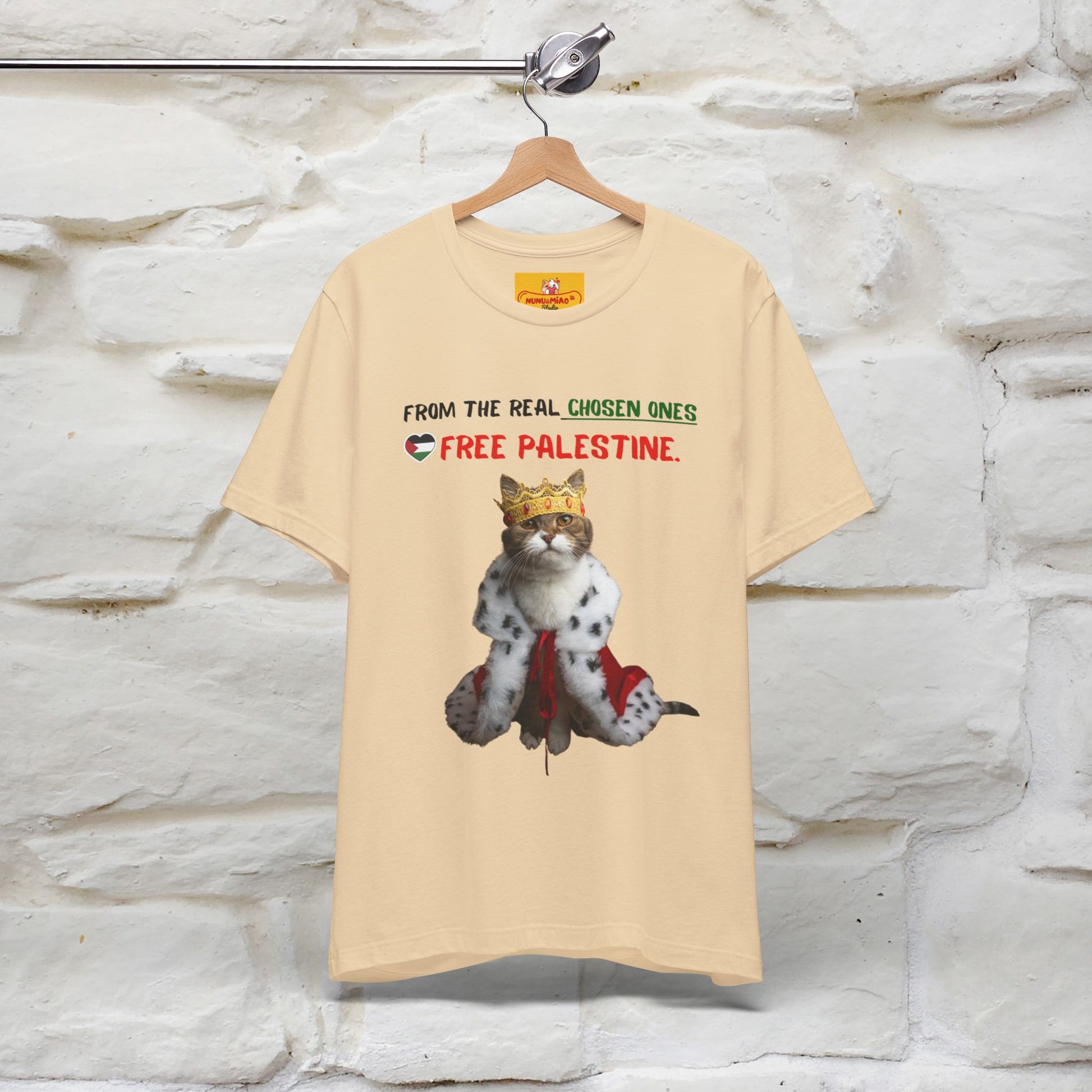 "From the real chosen ones  Free Palestine." Cat T-shirt |Nunu&Miao Studio - Nunu&Miao Studio