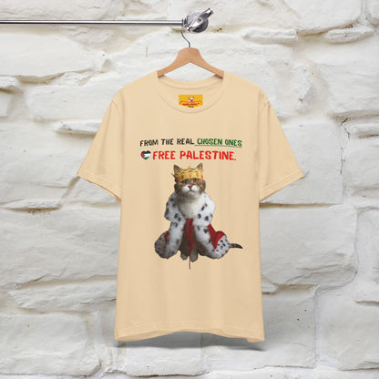 "From the real chosen ones  Free Palestine." Cat T-shirt |Nunu&Miao Studio - Nunu&Miao Studio