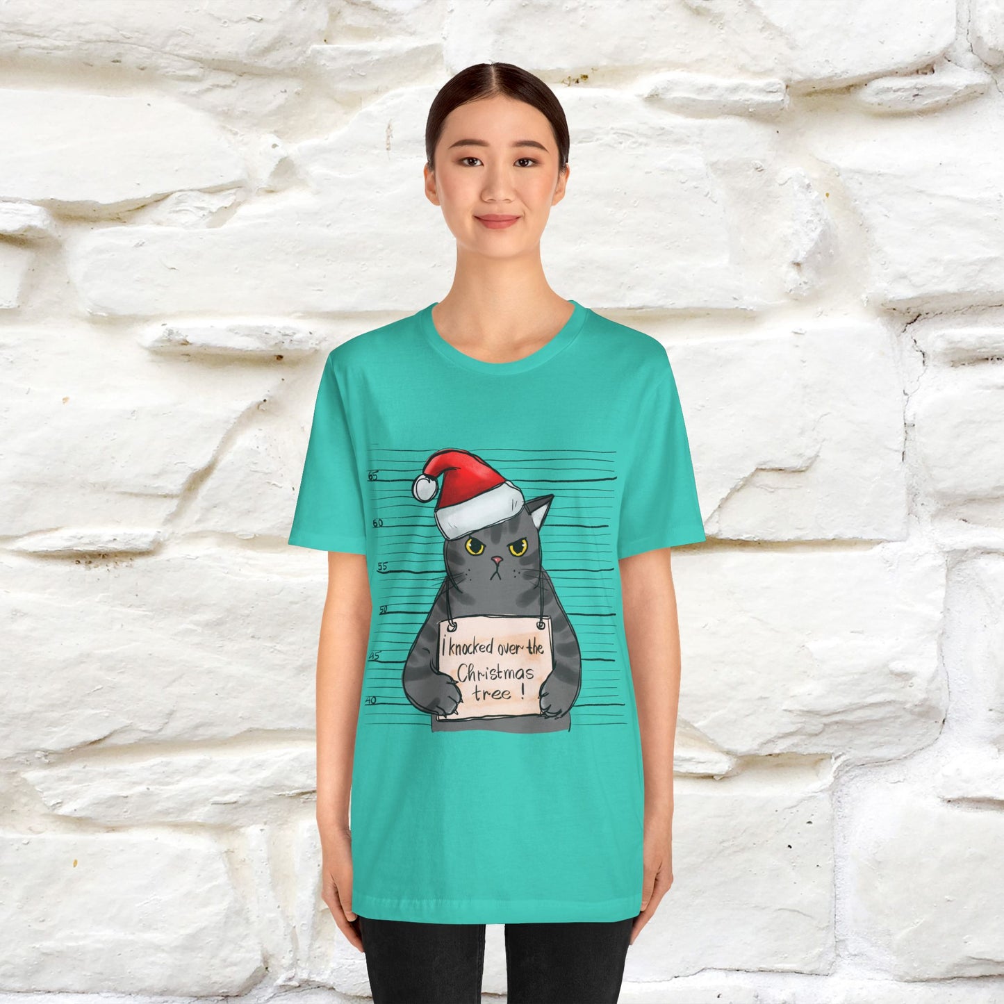 "I Knocked Over The Christmas Tree " |Funny Cat T-Shirt | Nunu&Miao Studio