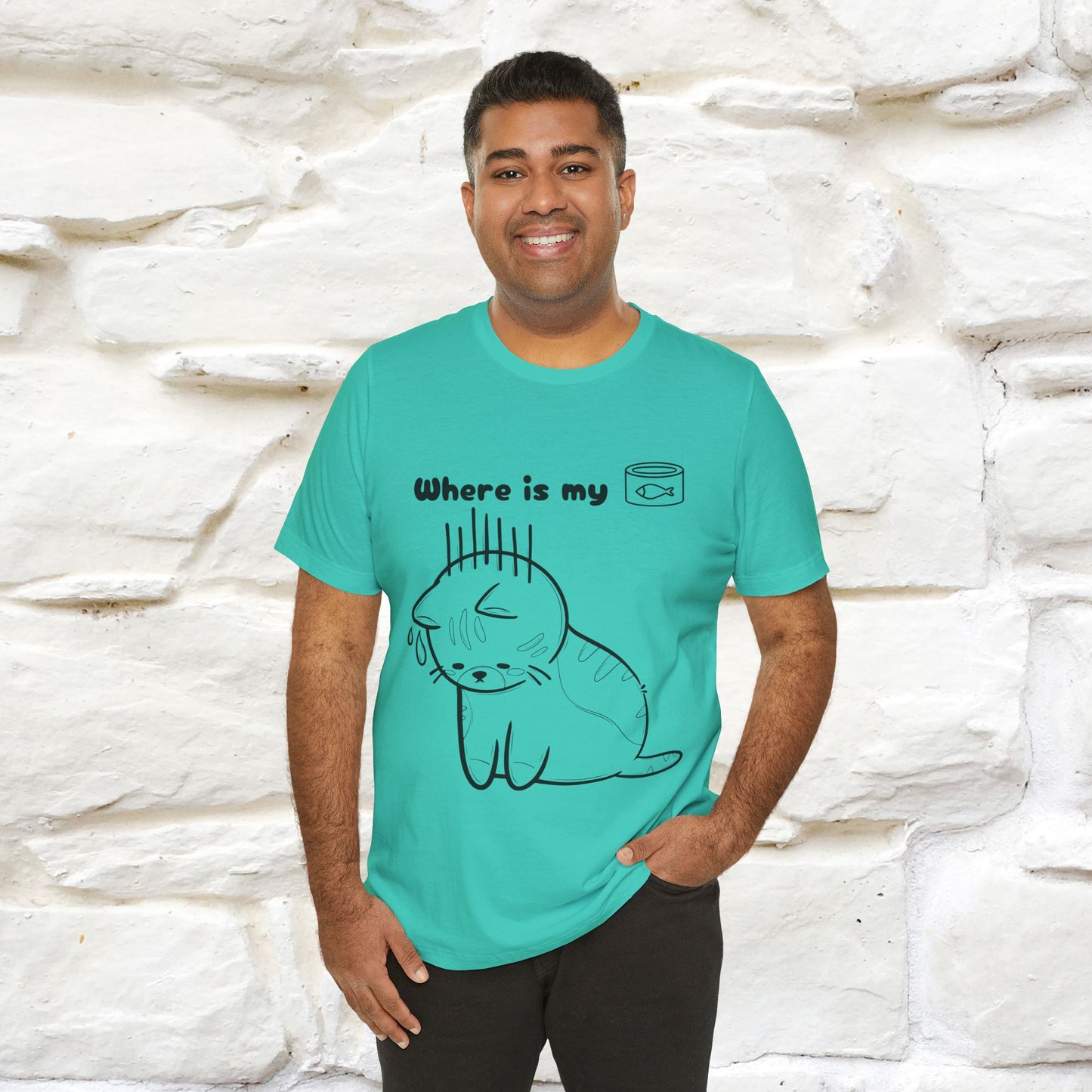 "Where Is My Tuna?" Cat T-Shirt | Nunu&Miao Studio - Nunu&Miao Studio