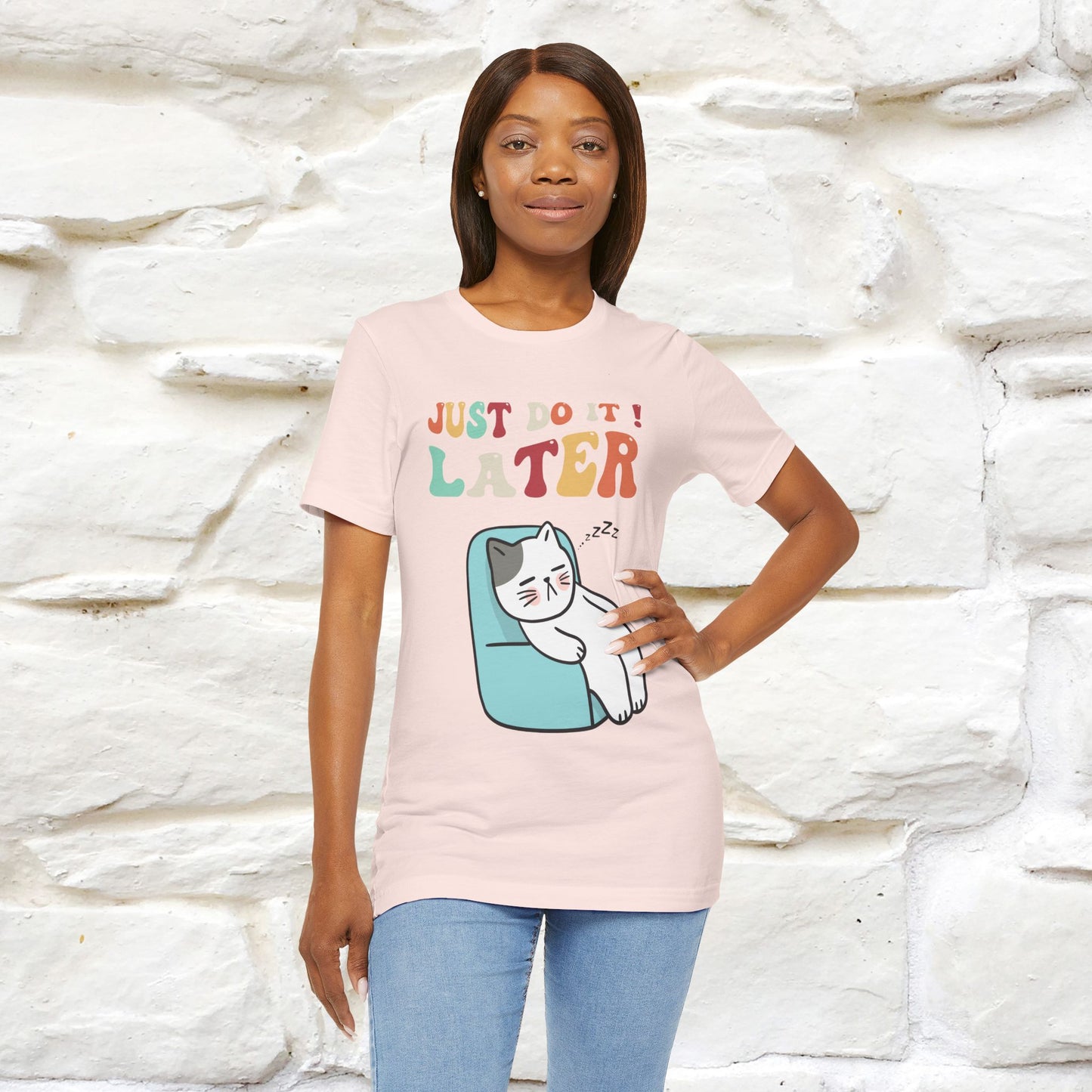 "Just Do It Later" Cat T-shirt |Nunu&Miao Studio - Nunu&Miao Studio