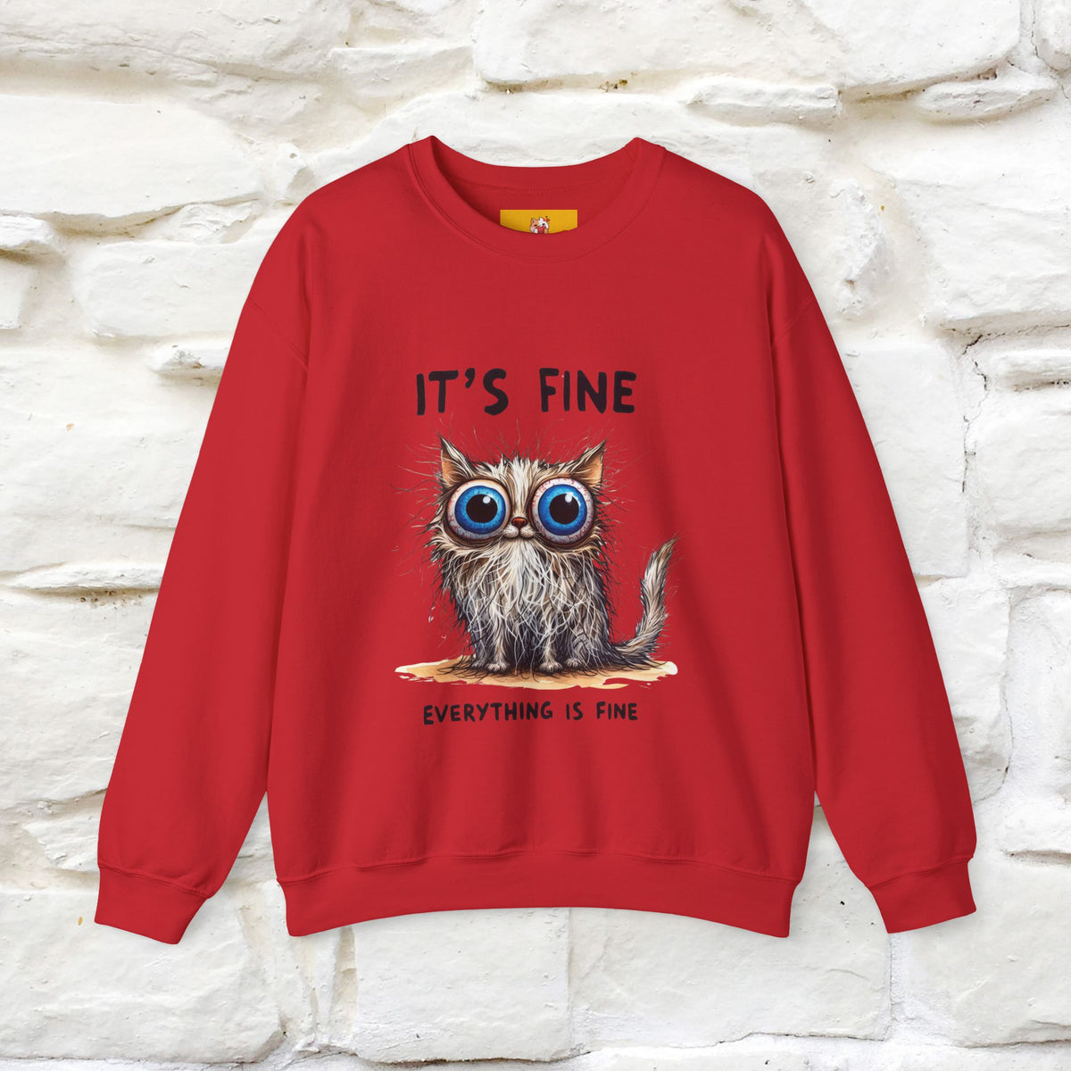 "It's Fine'' |Cat Sweatshirt | Nunu&Miao Studio