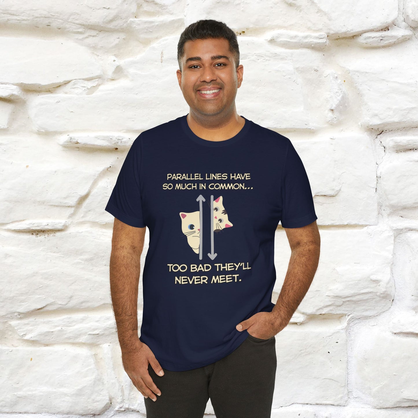 “Parallel lines have so much in common…''| Funny T-Shirt | Nunu&Miao Studio