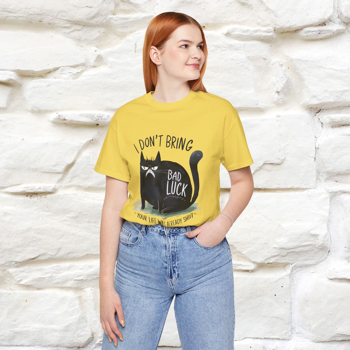 I Don’t Bring Bad Luck, Your Life Was Already Sh... Cat T-Shirt | Nunu^Miao Studio - Nunu&Miao Studio