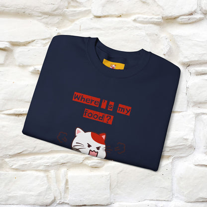 ''Where's My Food'' | Cute Cat Sweatshirt | Nunu&Miao Studio