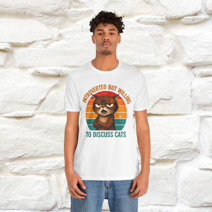 "Introverted But Willing To Discuss Cats" Antisocial Cat T-shirt |Nunu&Miao Studio - Nunu&Miao Studio