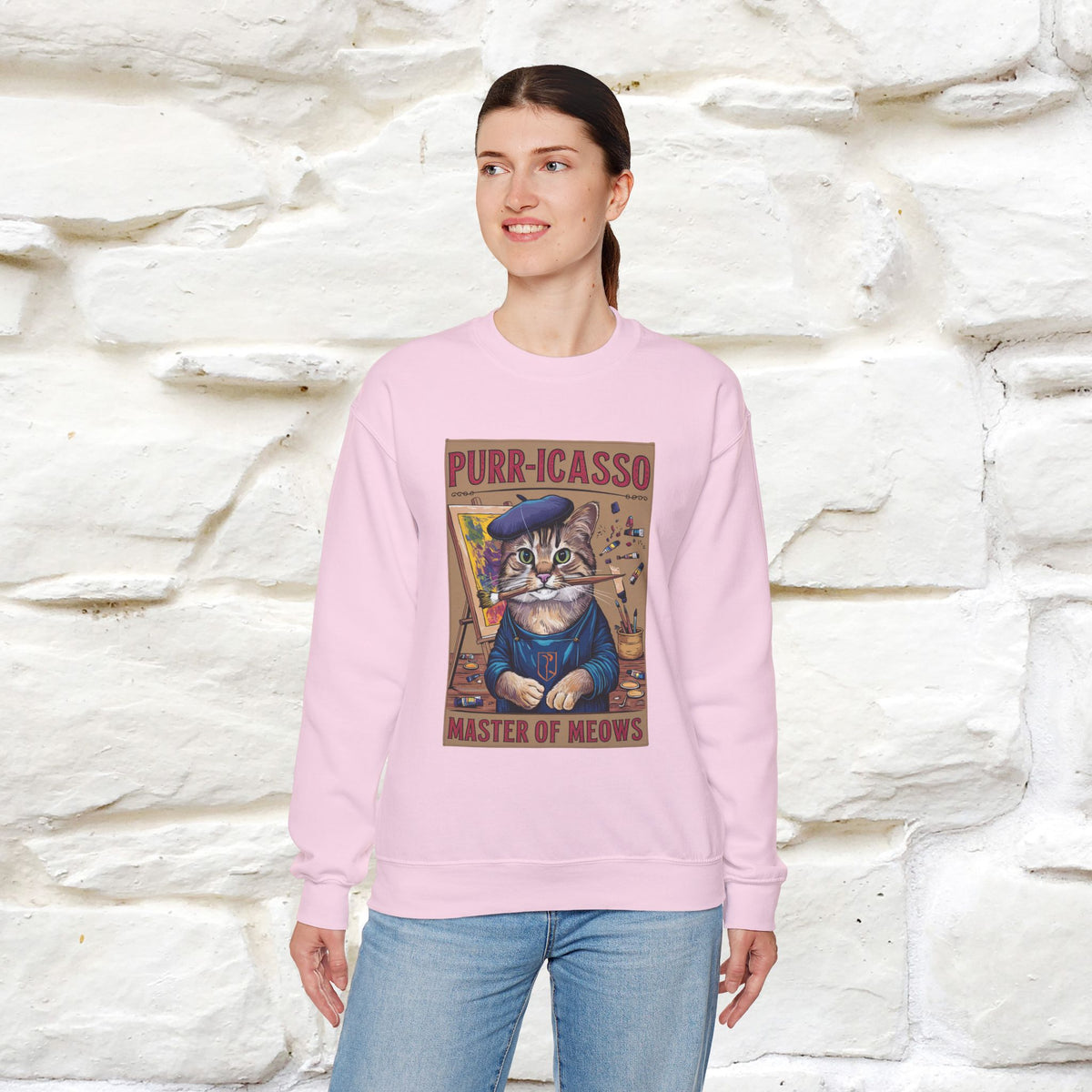 "Purr-icasso.'' |Cat Sweatshirt | Nunu&Miao Studio