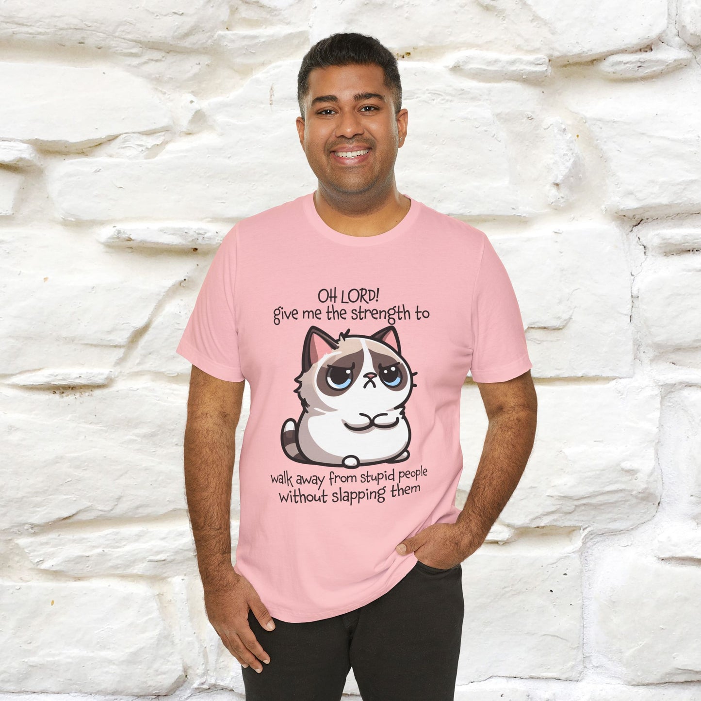 ''Oh Lord! Give Me Strength to ...'' Cat T-Shirt |  | Nunu&Miao Studio - Nunu&Miao Studio