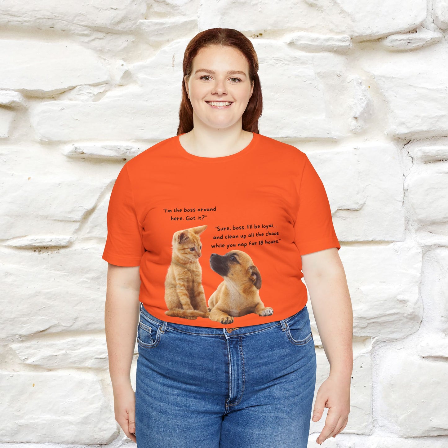 ''I am The Boss Here'' Funny Cat T-shirt for Men and Women  100% Cotton* - Nunu&Miao Studio