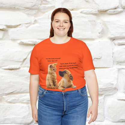 ''I am The Boss Here'' Funny Cat T-shirt for Men and Women  100% Cotton* - Nunu&Miao Studio