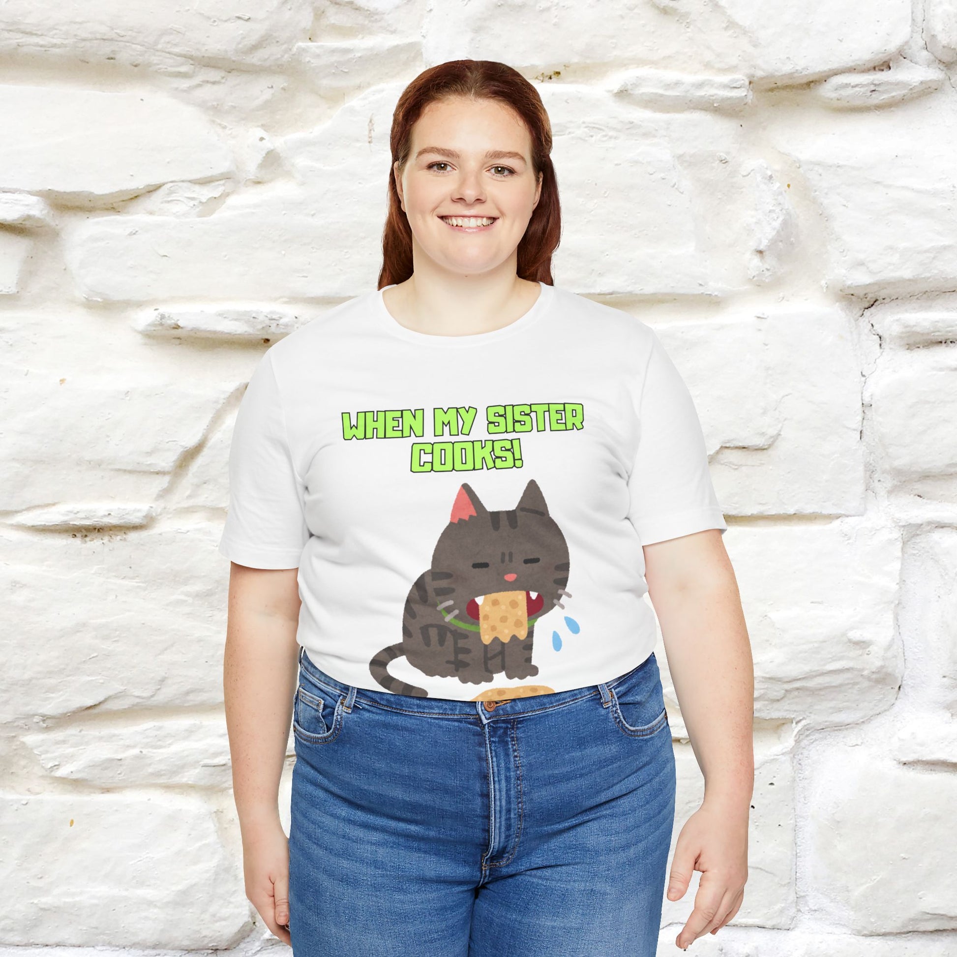 "When My Sister Cooks" Funny Cat  T-shirt |Nunu&Miao Studio - Nunu&Miao Studio