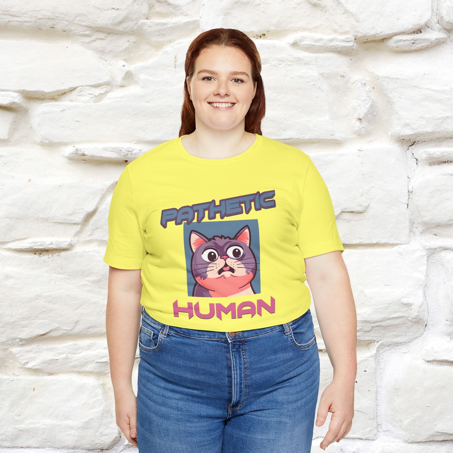 ''Pathetic Human'' | Funny Cat T-Shirt | Nunu&Miao Studio - Nunu&Miao Studio