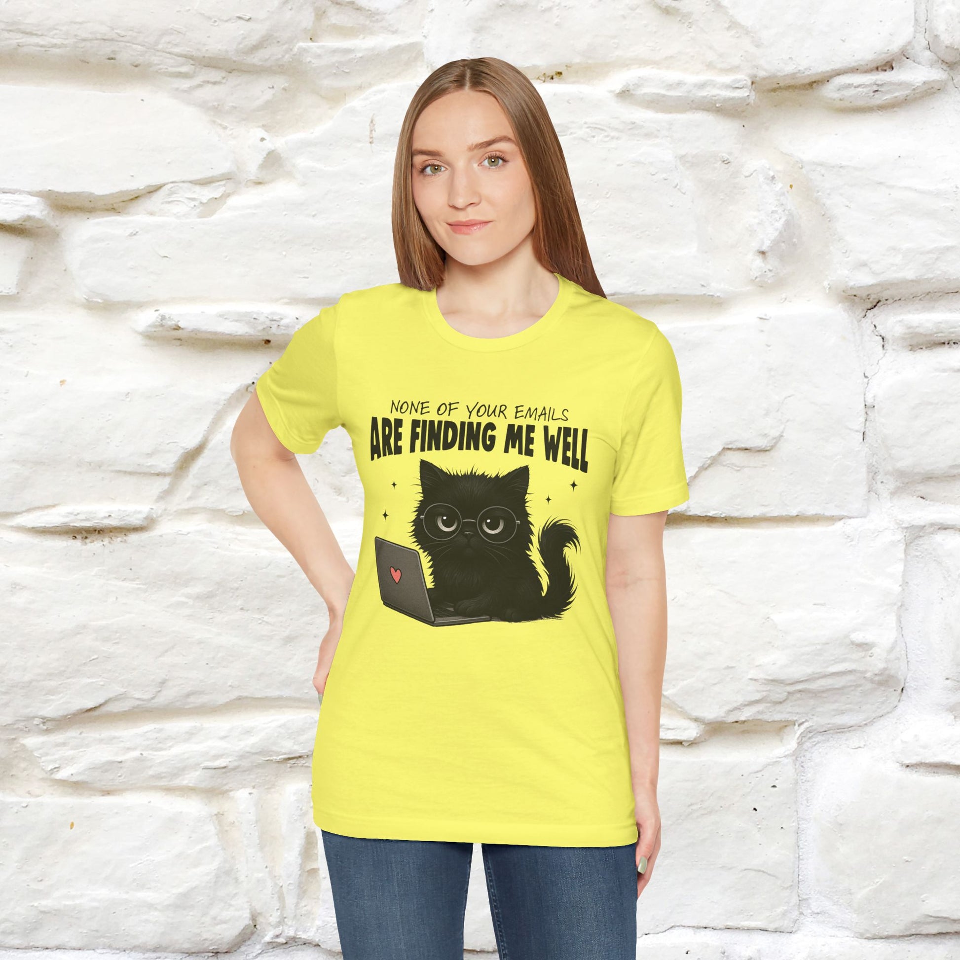 "None of your Emails Are Finding Me Well" Cat T-Shirt | Nunu&Miao Studio - Nunu&Miao Studio