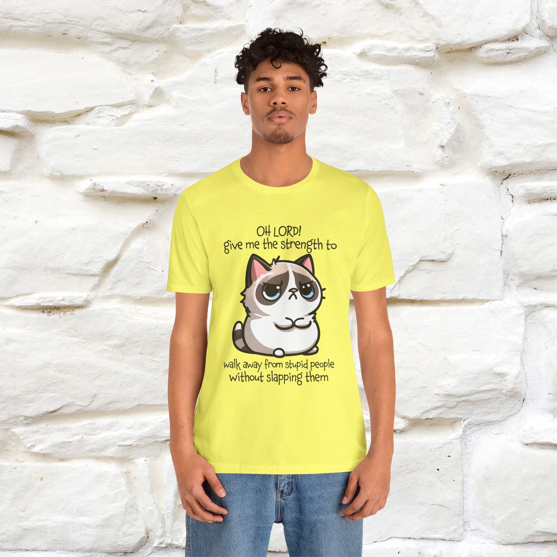 ''Oh Lord! Give Me Strength to ...'' Cat T-Shirt |  | Nunu&Miao Studio - Nunu&Miao Studio