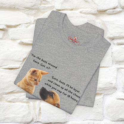 ''I am The Boss Here'' Funny Cat T-shirt for Men and Women  100% Cotton* - Nunu&Miao Studio
