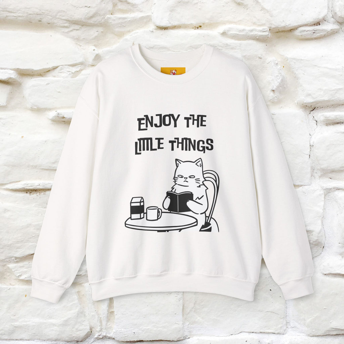 ''Enjoy the Little Things'' | Cute Cat Sweatshirt | Nunu&Miao Studio