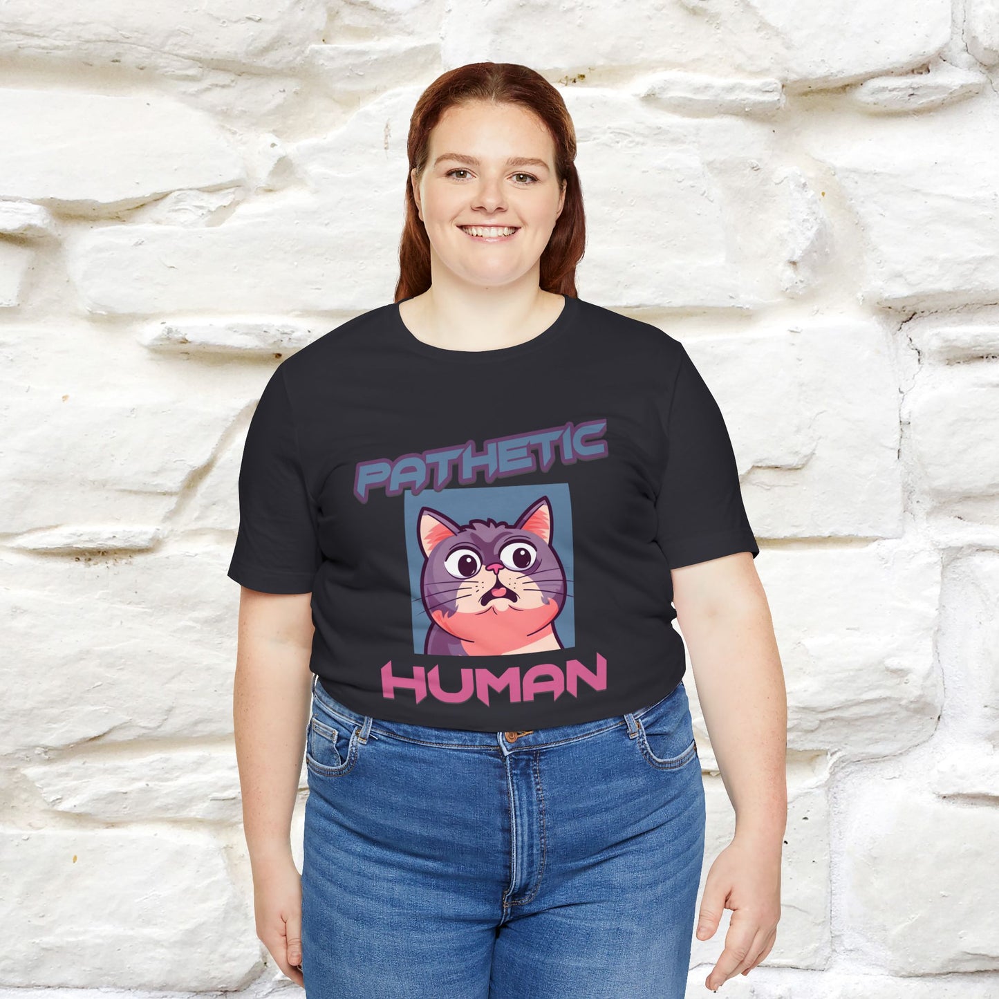 ''Pathetic Human'' | Funny Cat T-Shirt | Nunu&Miao Studio - Nunu&Miao Studio