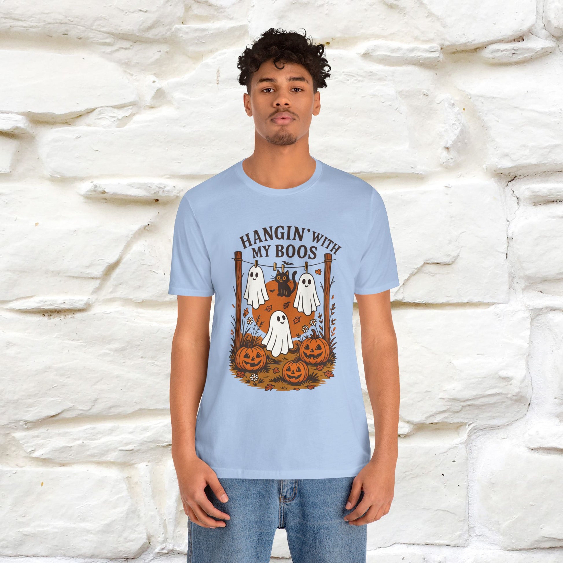 "Hanging With My Boos" Halloween Cat T-shirt |Nunu&Miao Studio - Nunu&Miao Studio