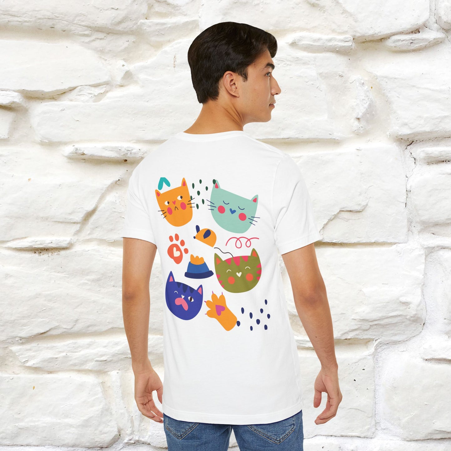 ''The Power Of Meow'' Cat T-Shirt Front and Back Design | Nunu&Miao Studio - Nunu&Miao Studio