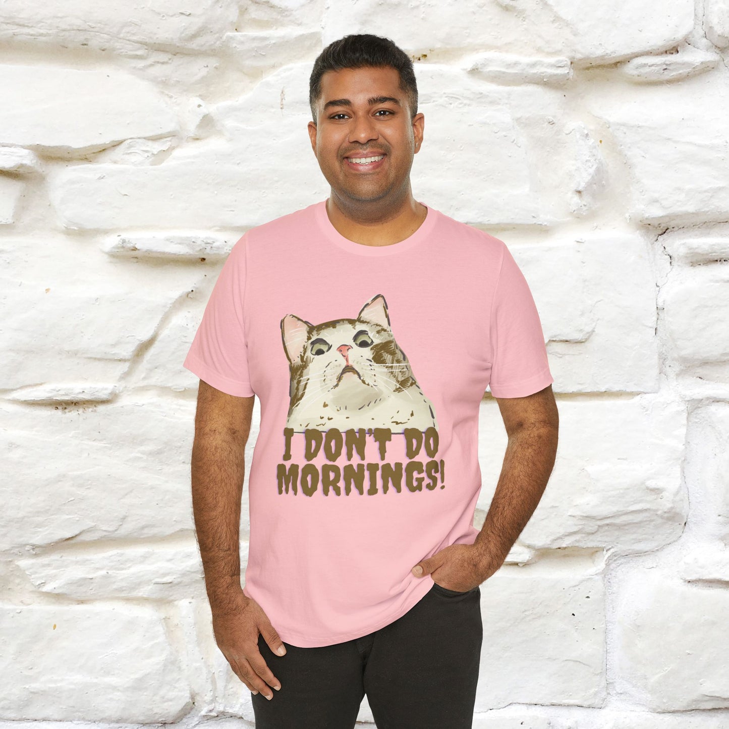 ''I Don't Do Mornings''  Cat T-shirt | Cat T-Shirt | Nunu&Miao Studio - Nunu&Miao Studio