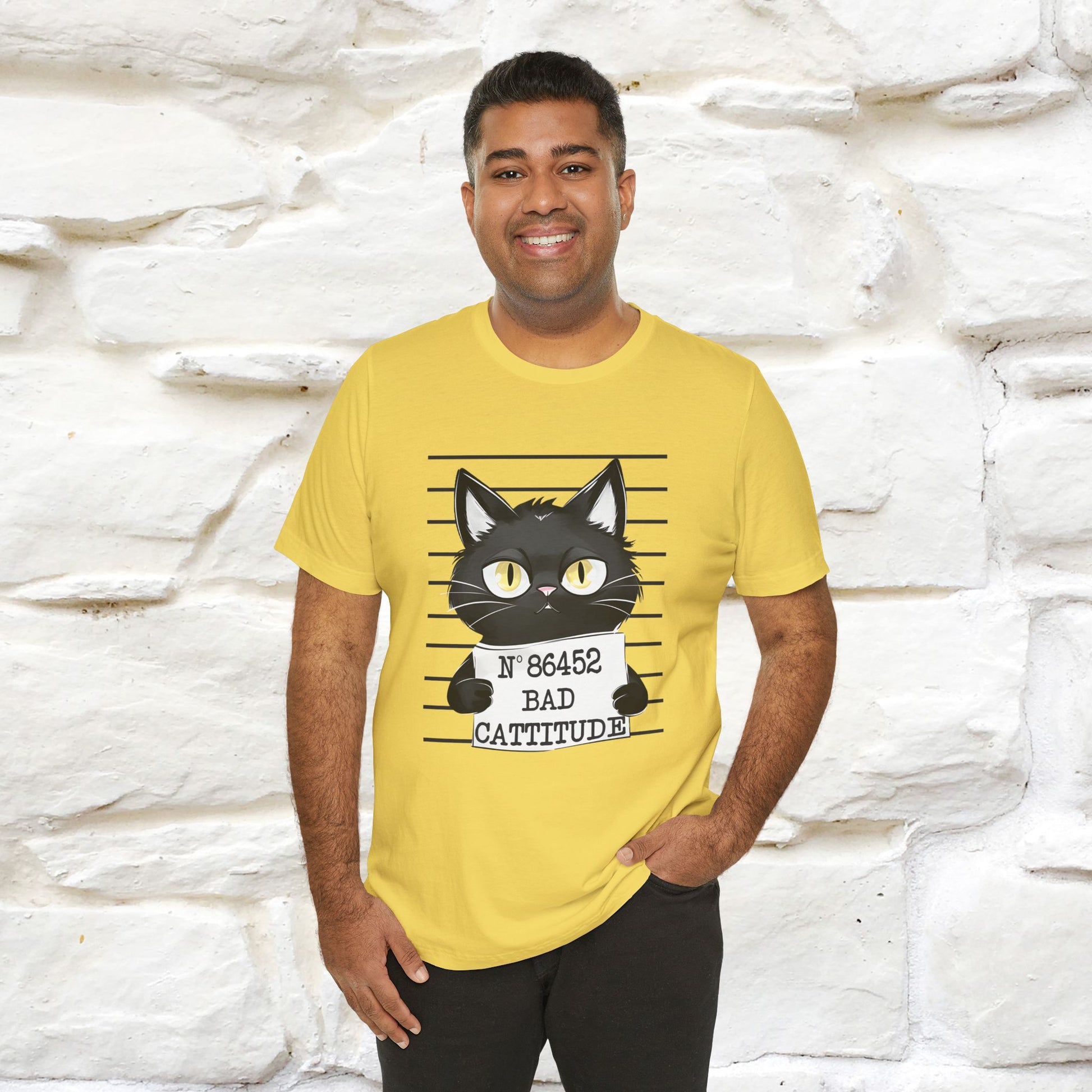 "Bad Cattitude" Cat T-Shirt | Nunu&Miao Studio - Nunu&Miao Studio