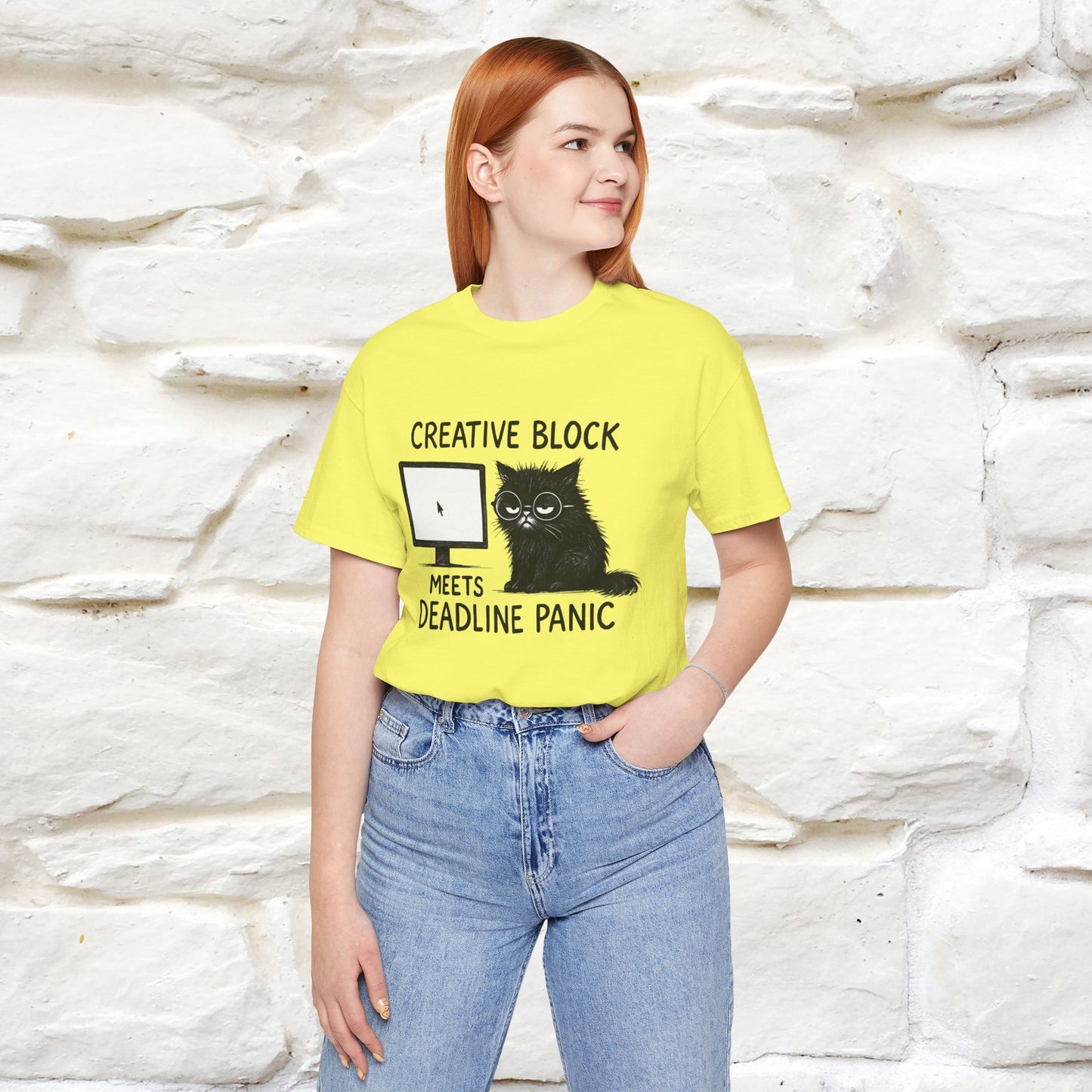 "Creative Block Meets Deadline..." |Cat T-Shirt | Nunu&Miao Studio - Nunu&Miao Studio