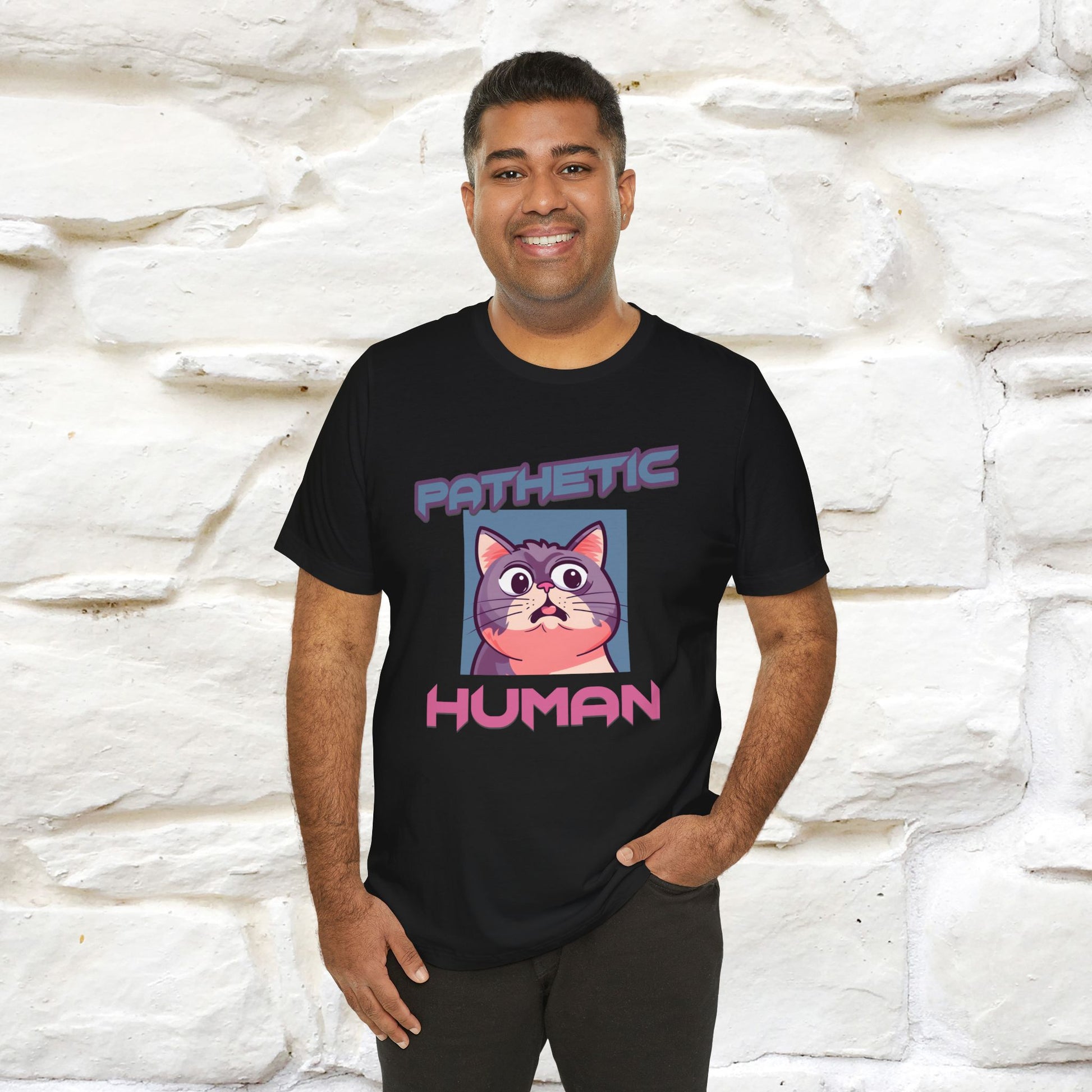 ''Pathetic Human'' | Funny Cat T-Shirt | Nunu&Miao Studio - Nunu&Miao Studio