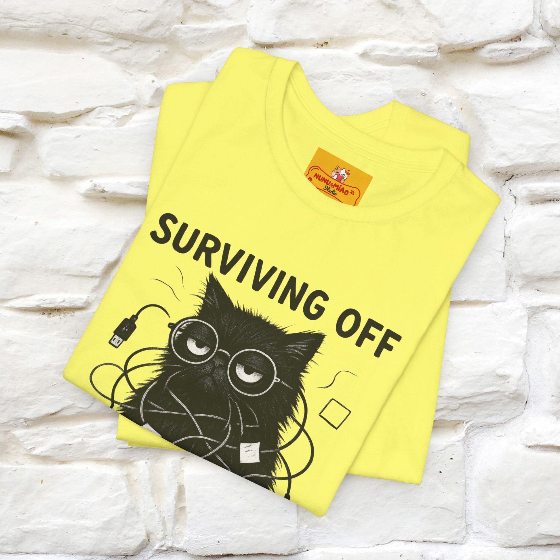 "Surviving Off...Vibes And Broken .. " |Cat T-Shirt | Nunu&Miao Studio - Nunu&Miao Studio