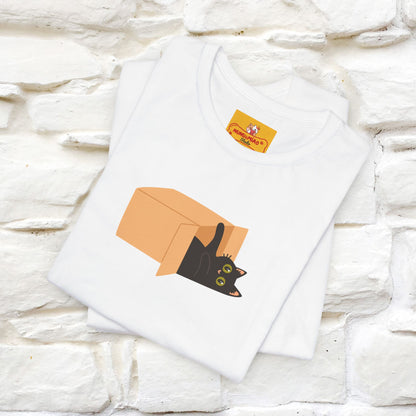 "Think Like There Is No Box" Cat T-Shirt| Front & Back Design | Nunu&Miao Studio - Nunu&Miao Studio