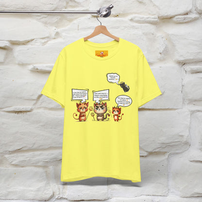 "Humans Are Way Ahead In The Evil Game! 😈😼" Cat  T-shirt |Nunu&Miao Studio - Nunu&Miao Studio