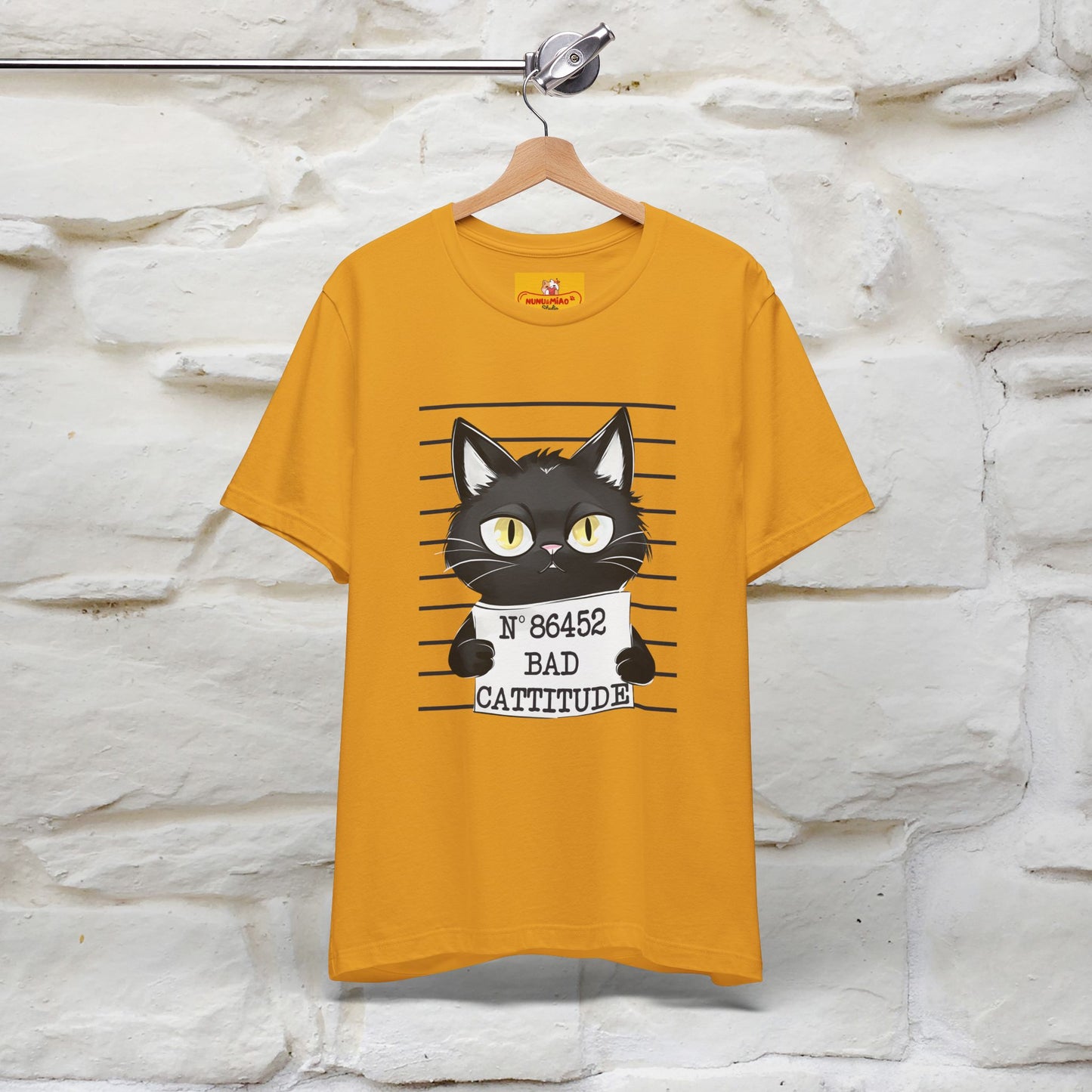 "Bad Cattitude" T-Shirt for Men & Women | 100% Cotton* - Nunu&Miao Studio