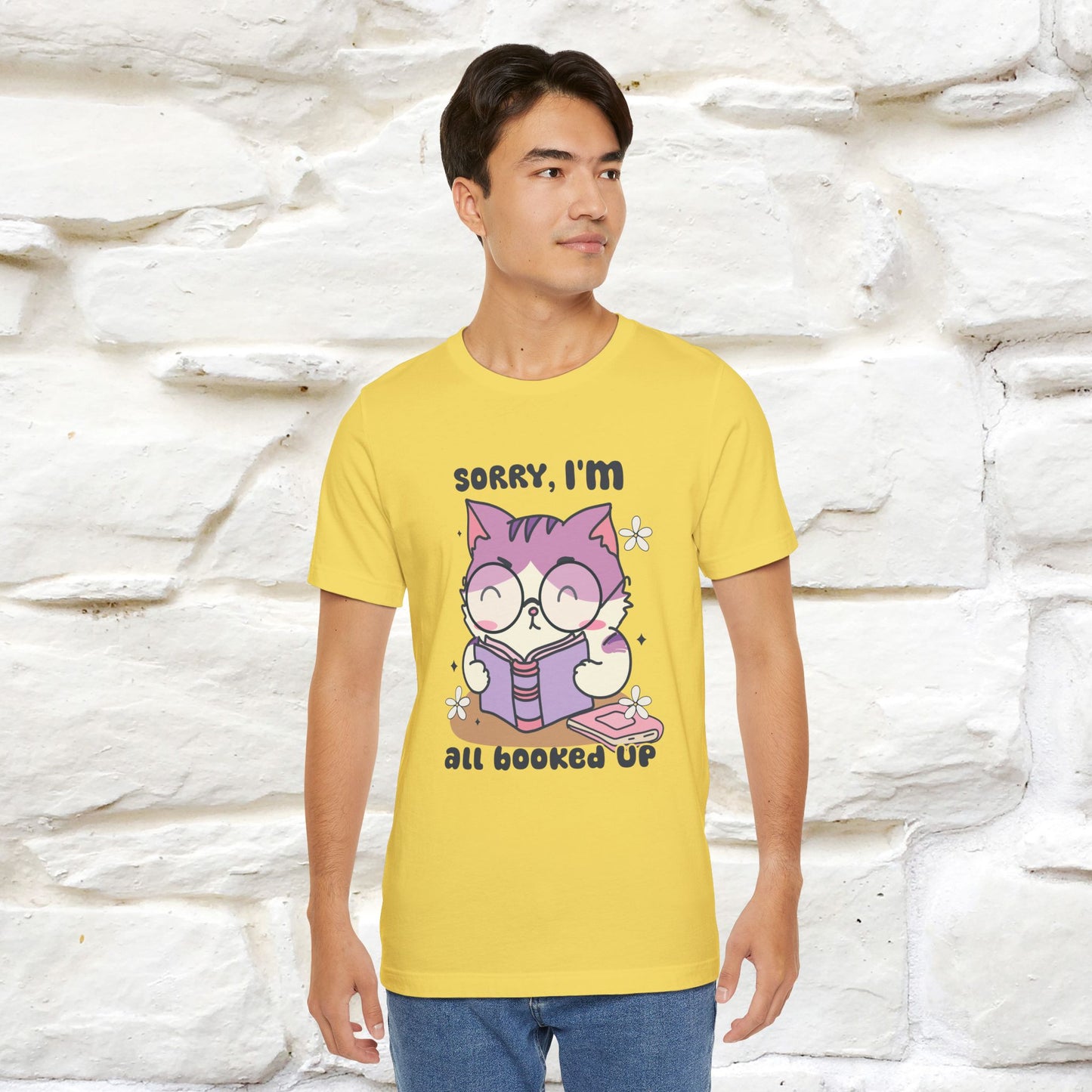 ''Sorry I am All Booked Up| Cute Cat T-Shirt |Nunu&Miao Studio - Nunu&Miao Studio