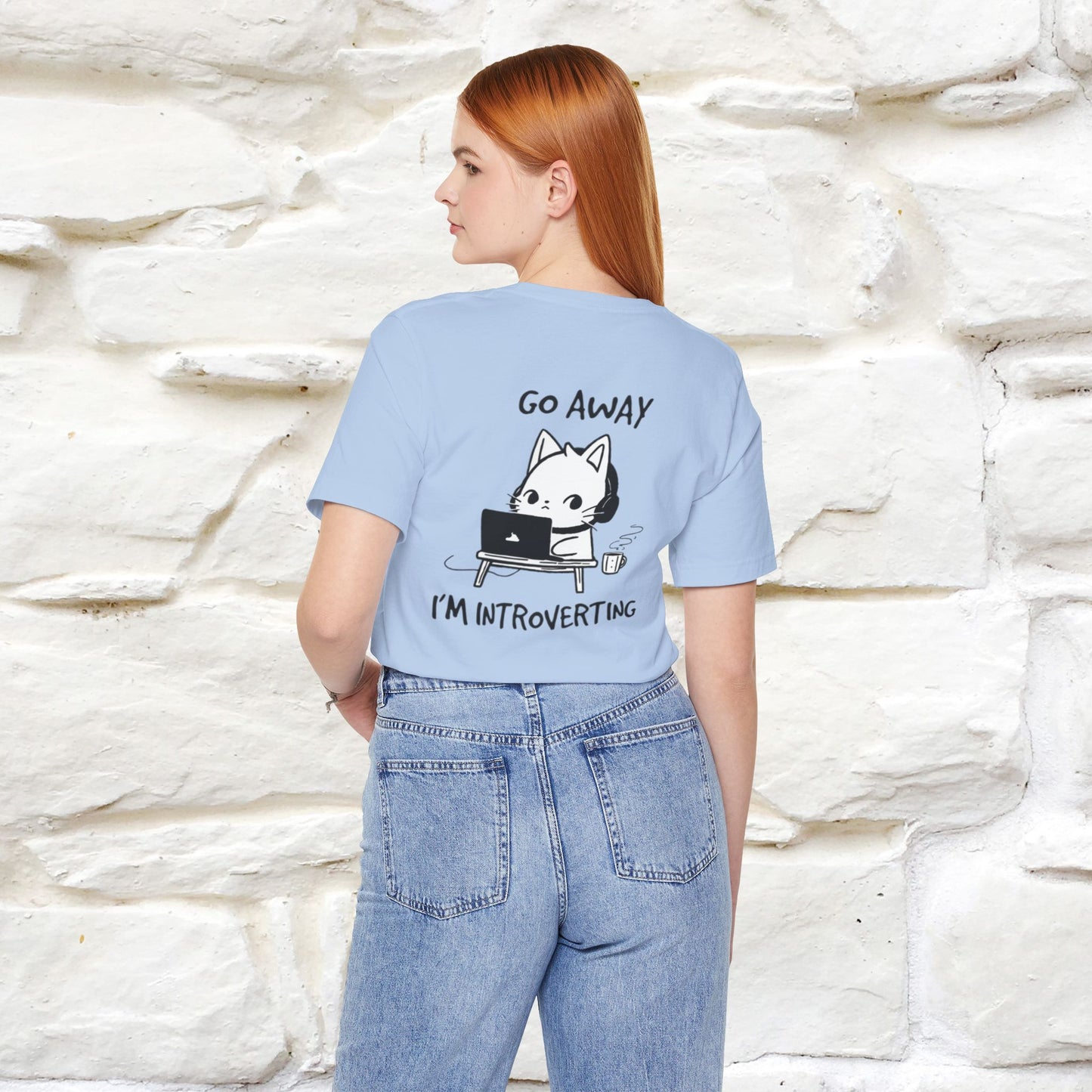 ''Go Away, I’m Introverting'' Cat T-Shirt | Nunu & Miao Studio - Nunu&Miao Studio