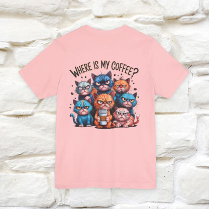 "Where Is My Coffe?" Cat T-Shirt | Front & Back Design | Nunu&Miao Studio