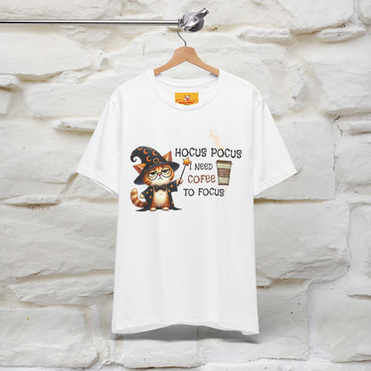 ''Hocus Pocus I Need Coffe To Focus'' Funny Cat Shirt | Nunu&Miao Studio - Nunu&Miao Studio