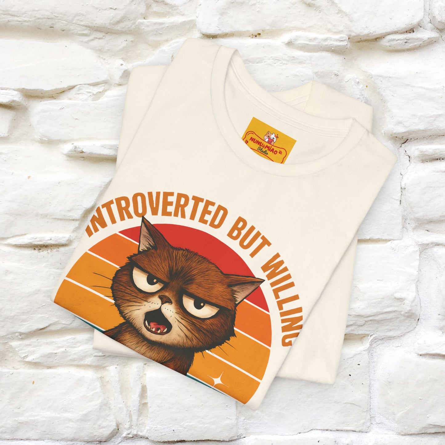 "Introverted But Willing To Discuss Cats" Antisocial Cat T-shirt |Nunu&Miao Studio - Nunu&Miao Studio
