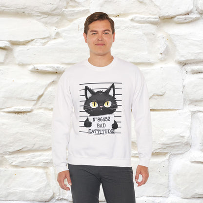 ''Bad Cattitude'' |Cat Sweatshirt | Nunu&Miao Studio
