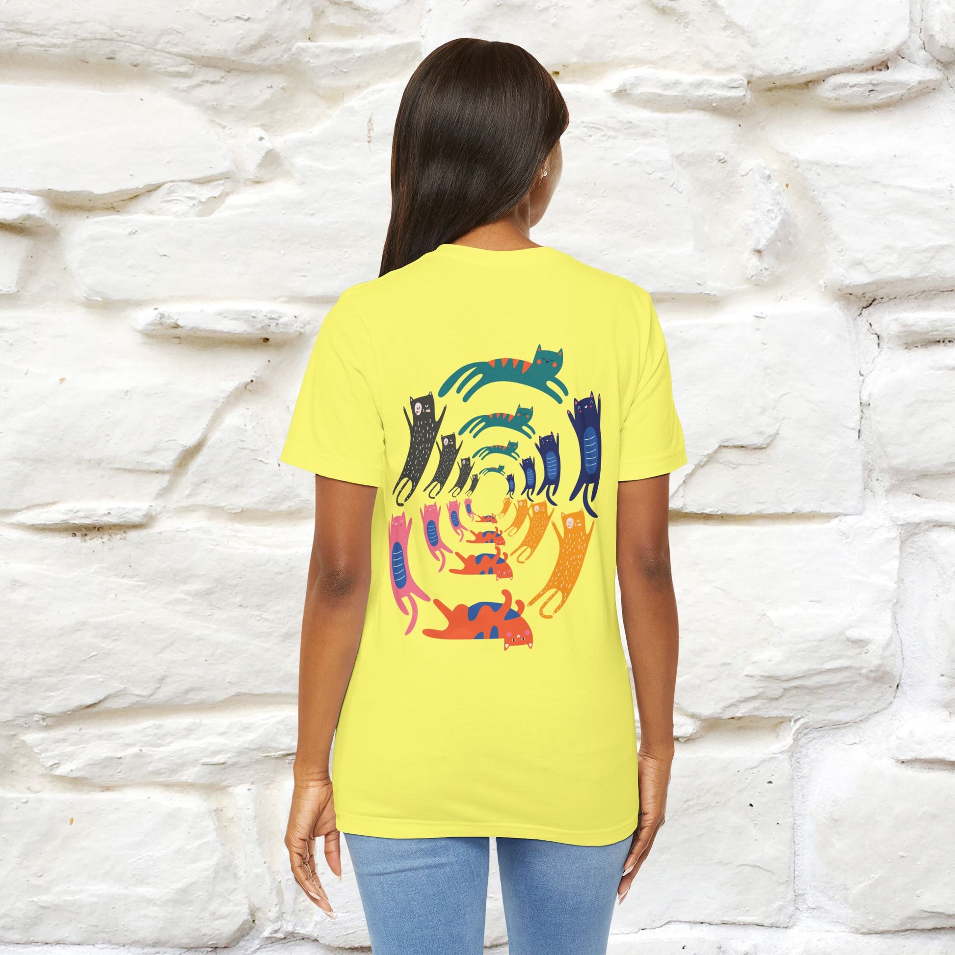 "The Hypnotic Meow'' Cat T-Shirt Front and Back Design | Nunu&Miao Studio - Nunu&Miao Studio