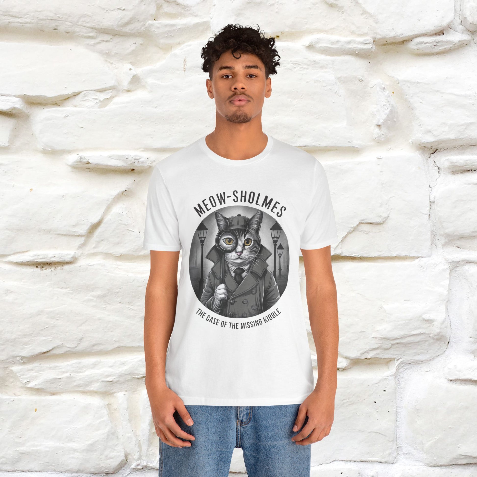 ''Meow-Sholmes: The Case of the Missing Kibble'' | Detective Cat Tee | Nunu&Miao Studio - Nunu&Miao Studio