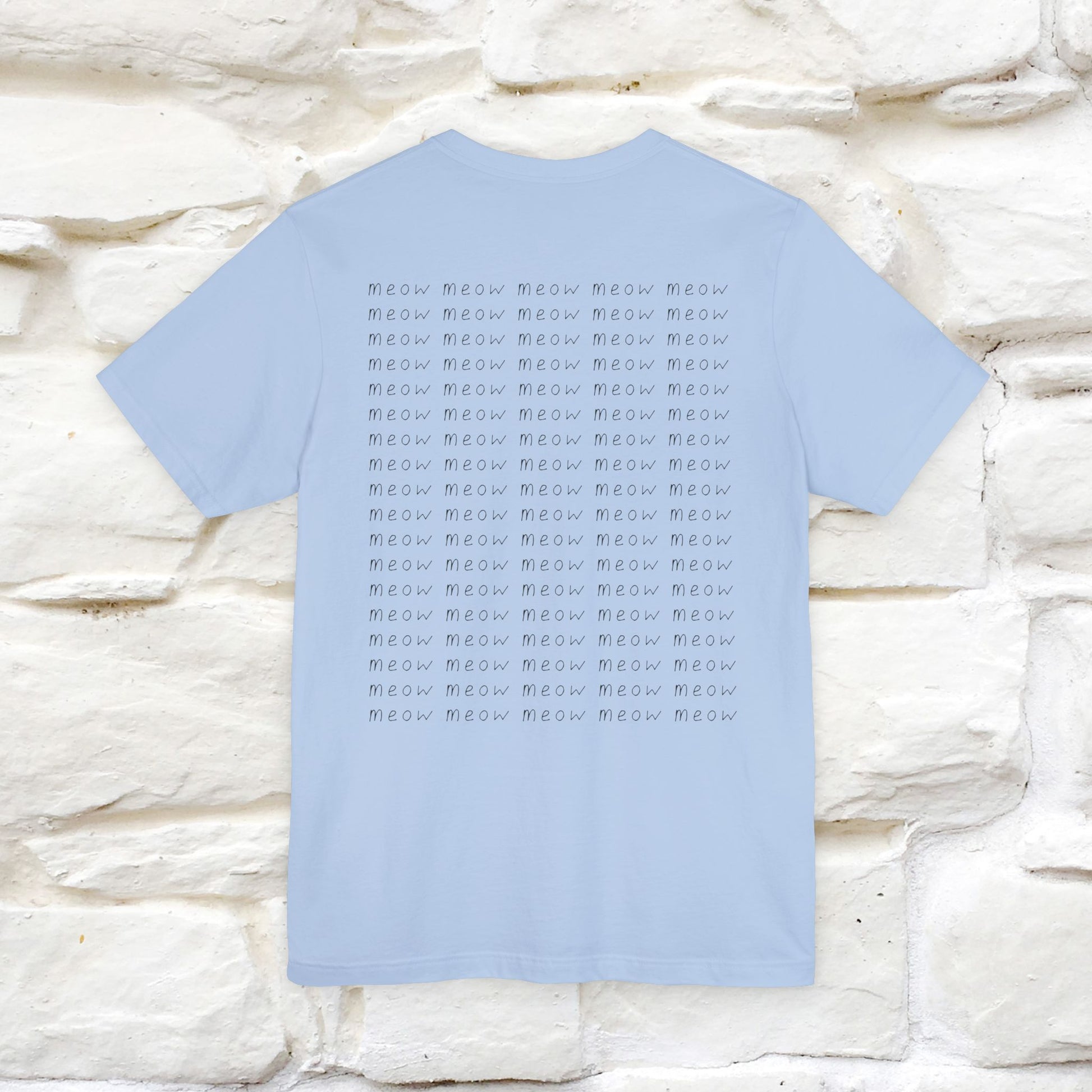 "Meow Meow Meow" Cat T-Shirt | Front & Back Design | Nunu&Miao Studio - Nunu&Miao Studio