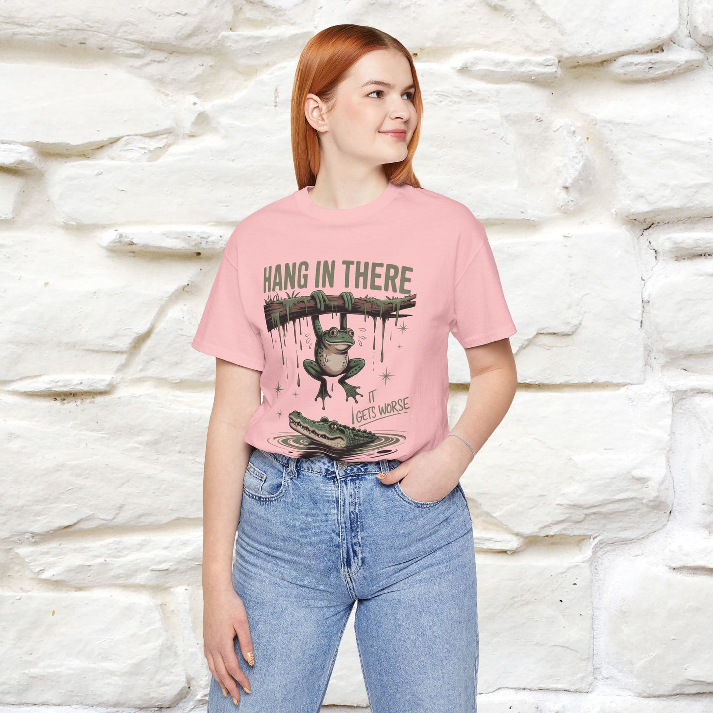"Hang In There" Funny T-shirt |Nunu&Miao Studio - Nunu&Miao Studio
