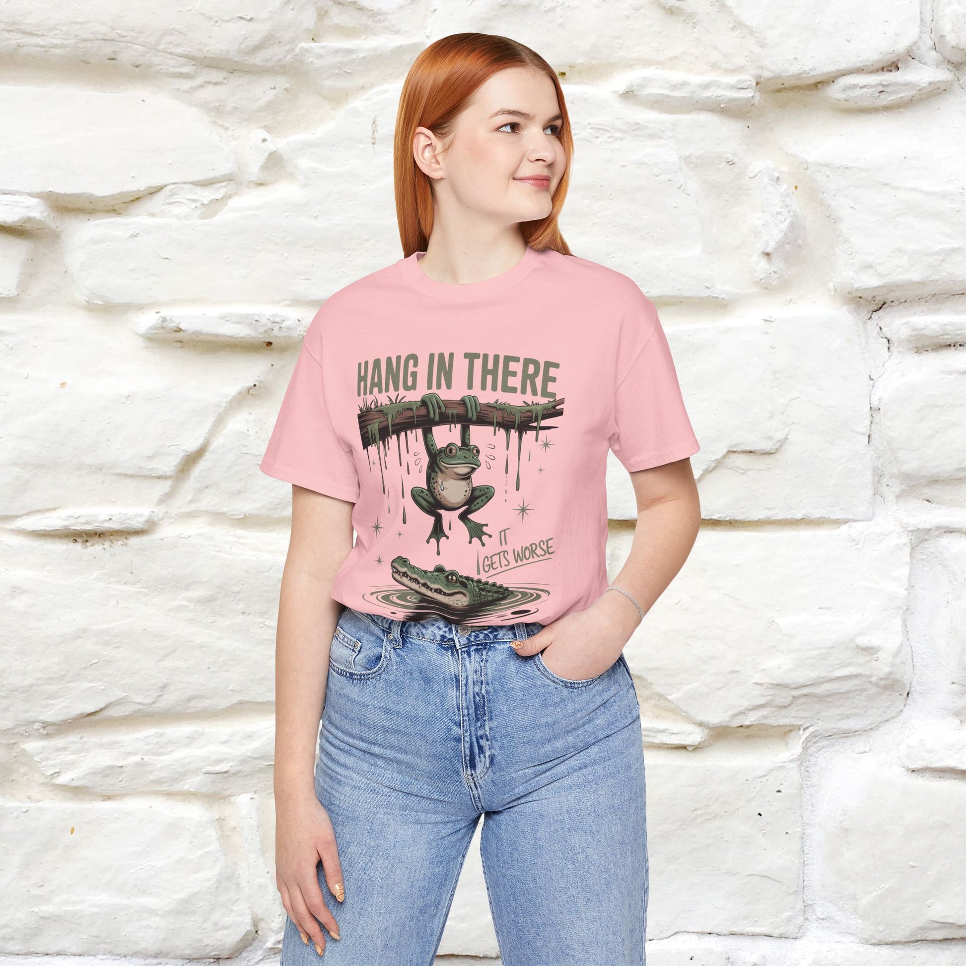 "Hang In There" Funny T-shirt |Nunu&Miao Studio - Nunu&Miao Studio