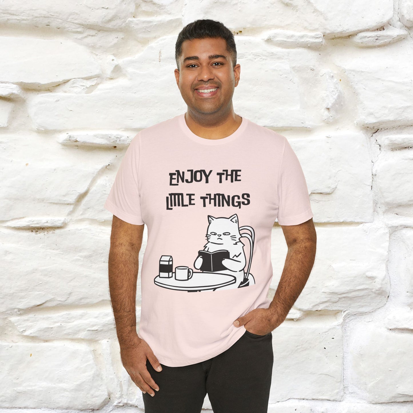 "Enjoy The Little Things." Cat T-Shirt | Nunu&Miao Studio