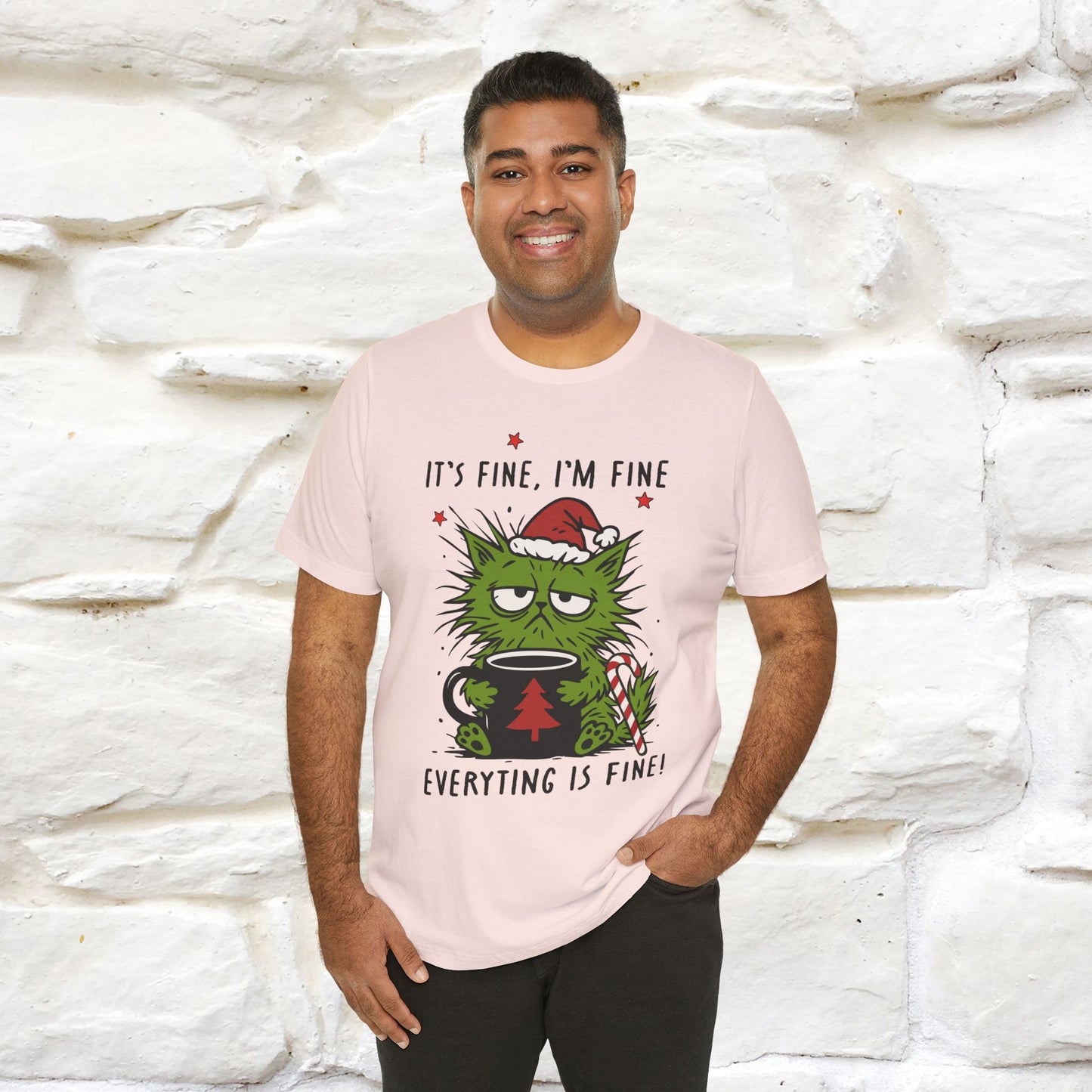 "It's Fine, I'm Fine  ...." |Funny Cat  T-Shirt | Nunu&Miao Studio